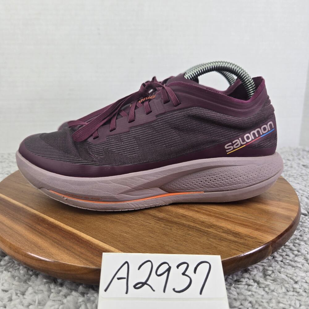 Salomon Womens 8.5 Phantasm Purple Athletic Casual Gym Daily Road Running Shoe